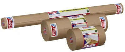 tesa Papier de protection, autocollant, 600mm x 10m, marron