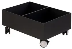 PAPERFLOW Rollsockel für 2 Wertstoffsammelboxen, schwarz