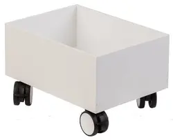PAPERFLOW Rollsockel für 3 Wertstoffsammelboxen, weiß