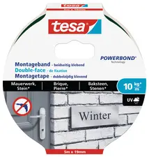 tesa Powerbond Adhésif double face de montage pour brique
