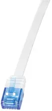 LogiLink Câble patch plat U/UTP, Cat. 6, 15,0 m, blanc