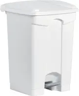 helit Poubelle à pédale "the step", 45 litres, blanc/blanc