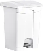 helit Poubelle à pédale "the step", 70 litres, blanc/blanc