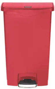 Rubbermaid Collecteur à pédale Slim Jim, 68 litres, rouge