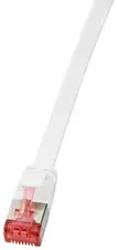 LogiLink Câble patch plat U/FTP, Cat.6A, 15,0 m, blanc