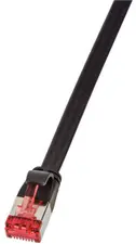 LogiLink Câble patch plat U/FTP, Cat.6A, 20,0 m, noir
