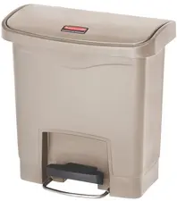 Rubbermaid Collecteur à pédale Slim Jim, 15 litres, beige