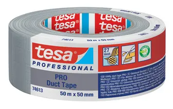 tesa Ruban toilé Duct Tape PRO, 50 mm x 50 m, argent