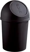 helit Poubelle "the flip", 6 litres, noir