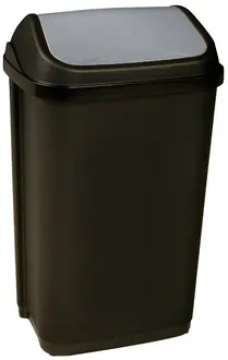 keeeper Poubelle "swantje", 50 litres, argent / anthracite