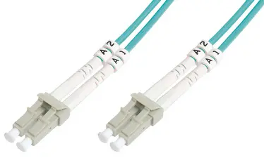 DIGITUS Câble patch fibre optiq., 3 x LC - 2 x LC, OM3,10,0m