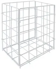 HYGOCLEAN Corbeille à déchets, maille en métal, 20 L, blanc