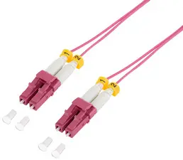 LogiLink Câble patch fibre optique, 2x LC-Duplex, OM4, 0,5 m