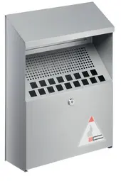 DURABLE Cendrier mural en métal, 4 litres, argent métallique