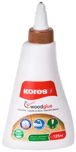 Kores Colle à bois "XPRESS WOOD-GLUE", 125 ml, blanc