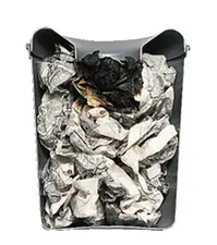 EXACOMPTA Corbeille à papier anti-feu, 15 litres, PP, granit