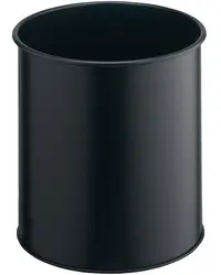 DURABLE Corbeille METALL, rond, 15 litres, noir