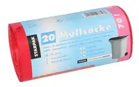 STARPAK Sac poubelle HDPE, 70 litres, rouge