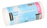 STARPAK Sac poubelle HDPE, 70 litres, blanc