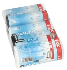 STARPAK Sac poubelle HDPE, 30 litres, assorti