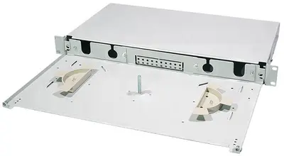 LogiLink Cassette d'épissurage 19", tiroir vide, gris clair