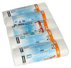 STARPAK Sac poubelle HDPE à liens coulissants, 20 litres
