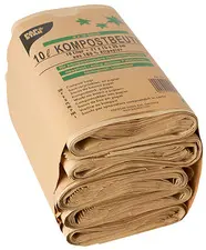 PAPSTAR Sacs compostables, 10 litres, marron