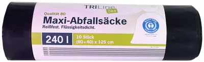 TRIline Sac poubelle Maxi, vert/noir, 240 litres