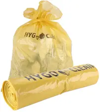 HYGOCLEAN Sac poubelle LDPE Light, 240 L, 40 microns, jaune
