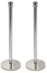 Securit Set de 2 poteaux d'accueil CLASSIC, chrome
