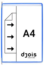 djois by tarifold Poche à pivot, A4, bleu