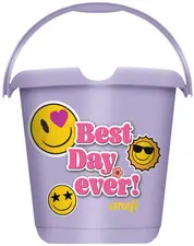 keeeper Seau à motif "ilvie emoji best day", rond, 10 litres