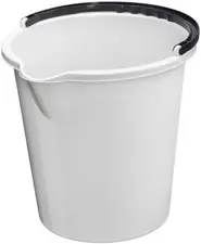 plast team Seau "VANCOUVER", rond, 10 litres, blanc