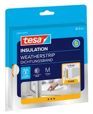 tesa INSULATION Ruban de calfeutrage M, 15 mm x 6 m, blanc
