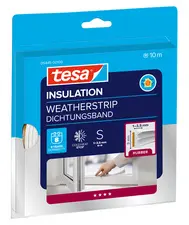 tesa INSULATION Ruban de calfeutrage S, 9 mm x 6 m, blanc