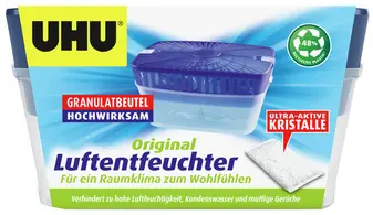 UHU Déshumidificateur, pour les pièces jusqu'à 80 m3,