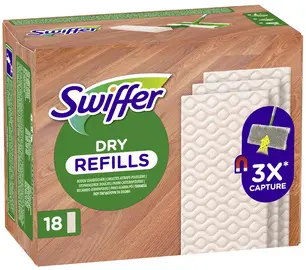 Swiffer Serpillère à sec "bois & parquet", pack de rechange