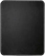 LogiLink Tapis de souris dans un design en cuir, noir