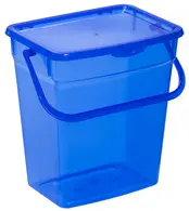 plast team Boîte à lessive, 6 litres, bleu transparent