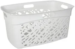 EDA Corbeille à linge ALMERIA, 45 litres, PP, blanc