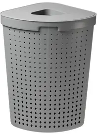 NHG Panier à linge SEOUL, 62 litres, triangulaire, gris