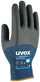 uvex Gants de travail phynomic pro, bleu/anthracite, T.10