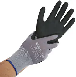 HYGOSTAR Gant à mailles fines Ergo Flex, L, gris/noir