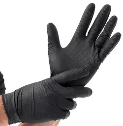 HYGOSTAR Gant en nitrile "POWER GRIP", M, noir