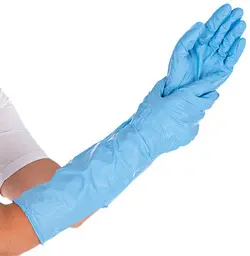 HYGOSTAR Gant nitrile EXTRA SAFE SUPERLONG, XL, bleu