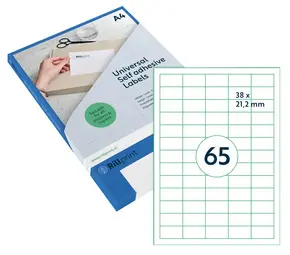 rillprint Étiquette universelle, 70 x 37 mm, transparent