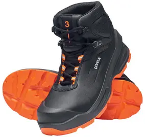 uvex 3 Chaussures montantes S3, noir/orange, pointure 41