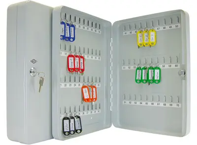 WEDO Armoire à clés pour 70 clés, gris clair
