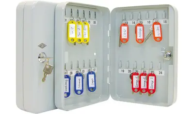 WEDO Armoire à clés pour 24 clés, gris clair