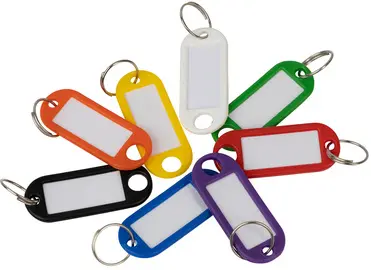 WEDO Porte-clés avec anneau, diamètre: 18 mm, présentoir